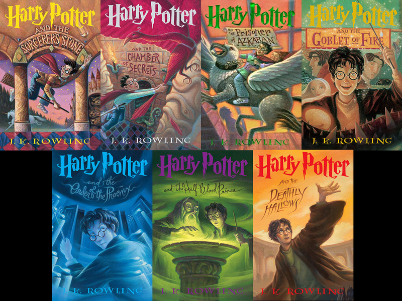 Harry Potter books one through seven